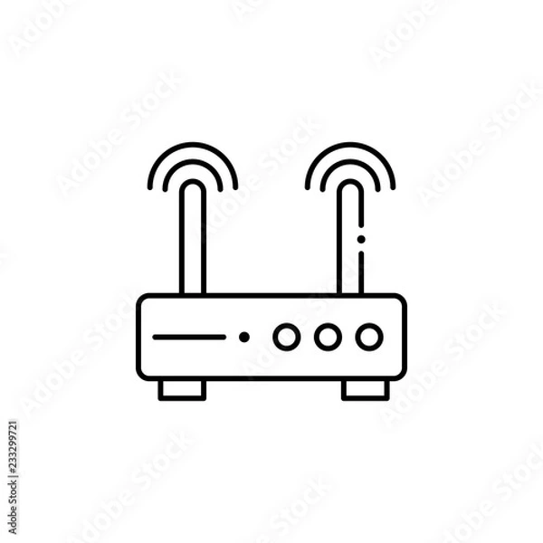 Fototapeta wireless, internet technology icon. Element of internet technology icon for mobile concept and web apps. Thin line wireless, internet technology icon can be used for web and mobile