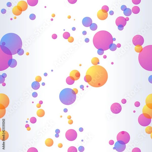 Fototapeta Seamless background with bubbles. Includes transparencies