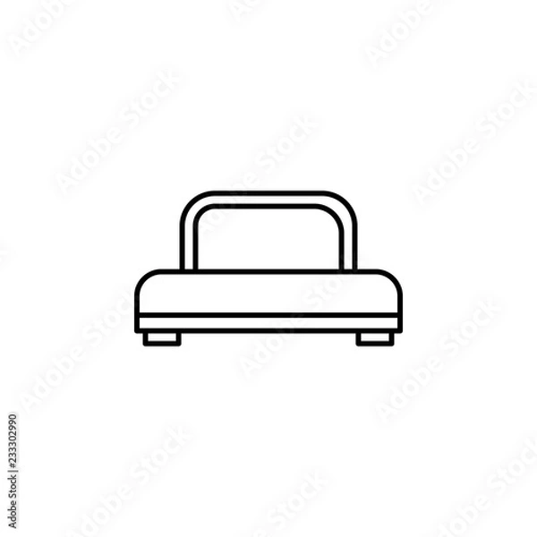 Fototapeta bed with long board icon. Element of outline furniture icon. Thin line icon for website design and development, app development. Premium icon