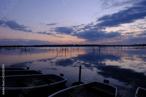 Fototapeta 印旛沼の夜明け