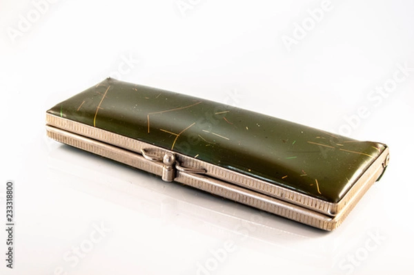 Obraz case for glases on white background