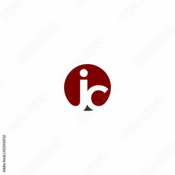 Obraz JC Pierwsza litera Logo wektor