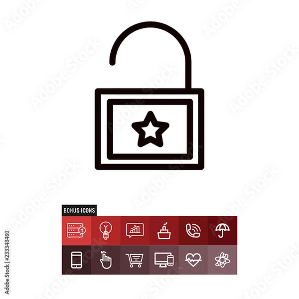 Fototapeta Padlock vector icon