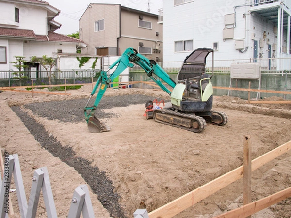 Obraz 住宅建築現場　造成