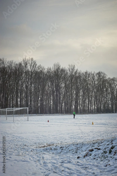 Obraz Trening bramkarzy zimą