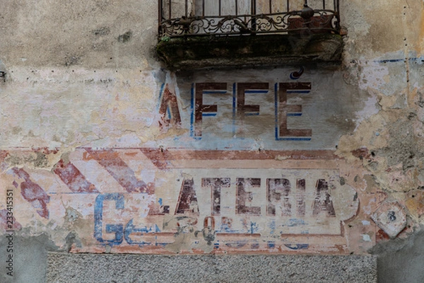 Obraz old caffeteria sign
