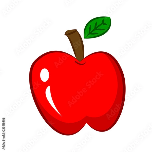 Obraz vector apple with lief