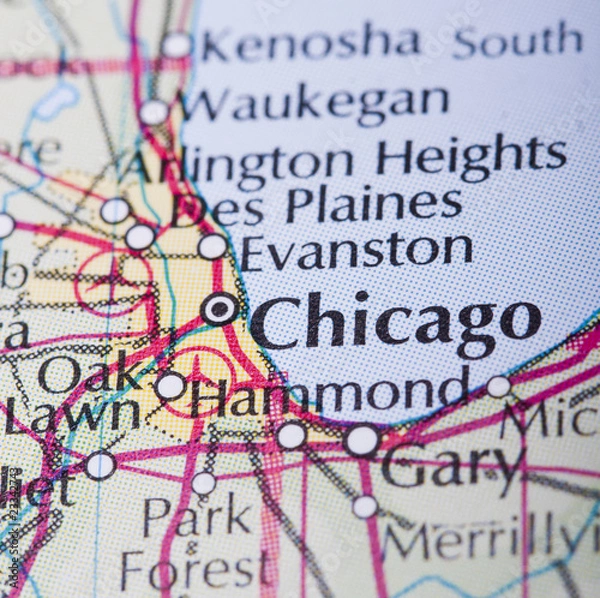 Obraz Mapa Chicago