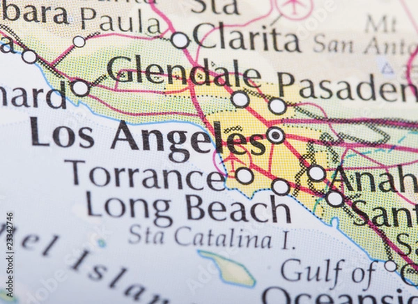 Obraz Los Angeles map