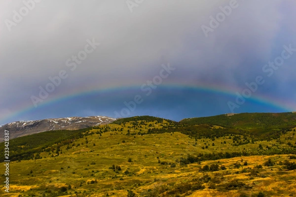 Fototapeta rainbow over the wind climb