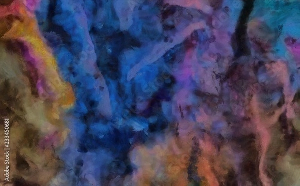 Fototapeta Impression color mix abstract texture art. Artistic bright background. Oil painting artwork. Modern style graphic wallpaper. Large strokes of paint. Colorful pattern for design work or wallpaper.