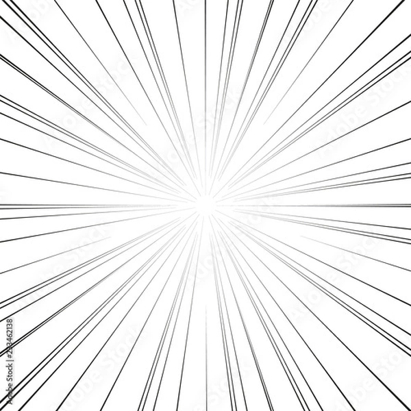 Fototapeta Comic book action lines. Speed lines Manga frame