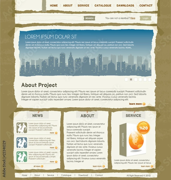 Obraz Vector web site design template