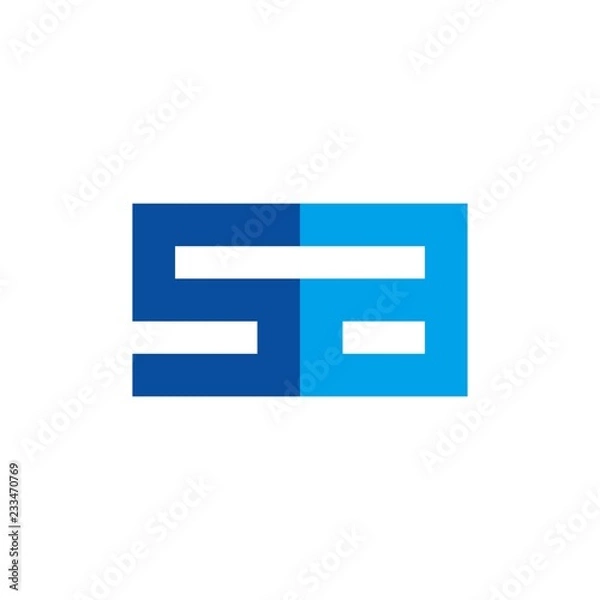 Fototapeta S A Initial Letter Logo Vector