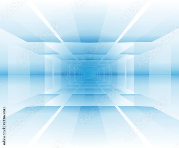 Fototapeta White and blue vector background - technology or sci-fi theme