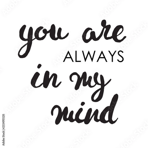 Obraz You are always in my mind card.