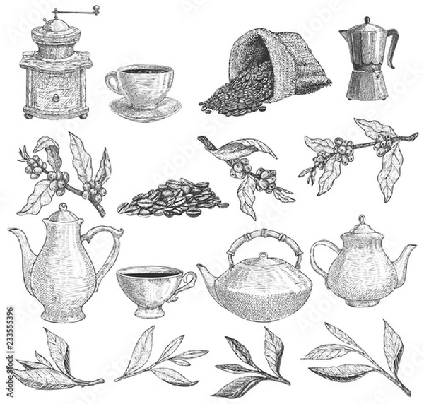 Obraz Tea and coffee set