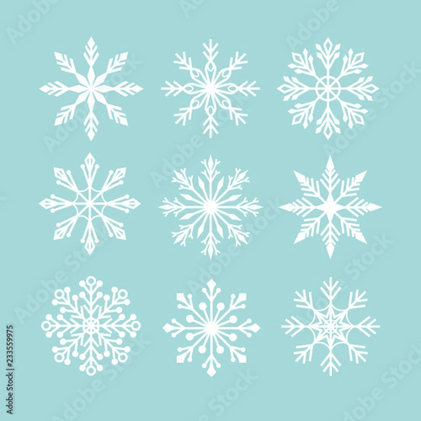 Obraz Vector set of snowflake
