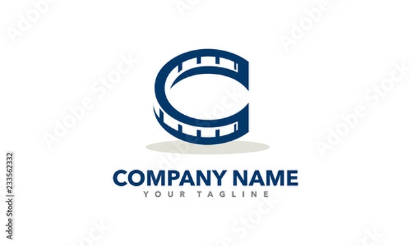 Obraz C Media Ring Simple Logo Szablon