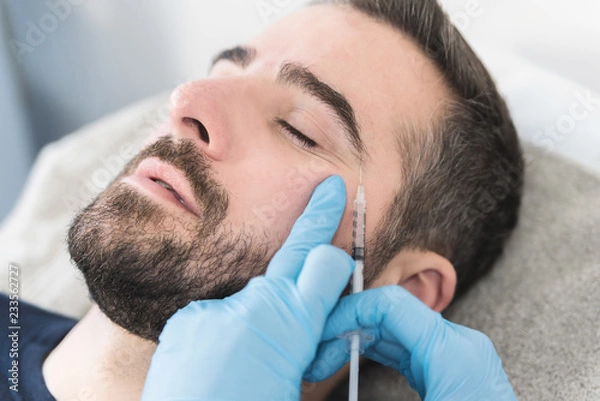 Obraz Man having facial procedure