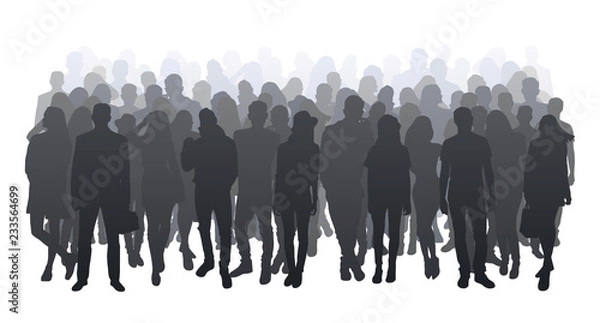 Obraz Sylwetka tłumu