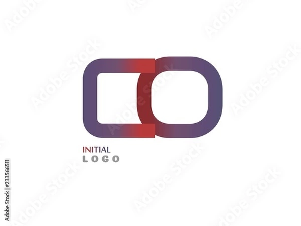 Fototapeta CO Initial Logo for your startup venture