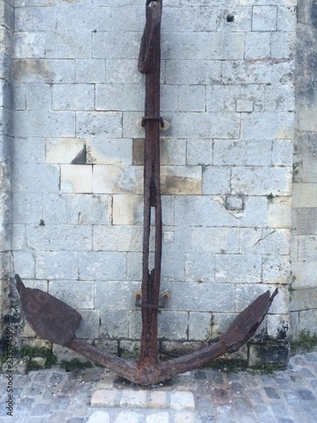 Obraz old rusted anchor