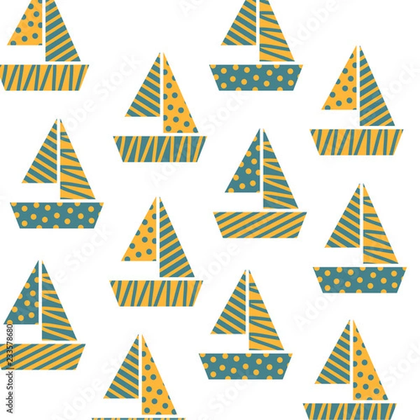 Obraz a seamless boat pattern for every background