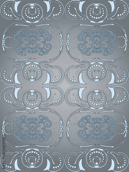 Fototapeta Seamless background with vintage decorative patterns.