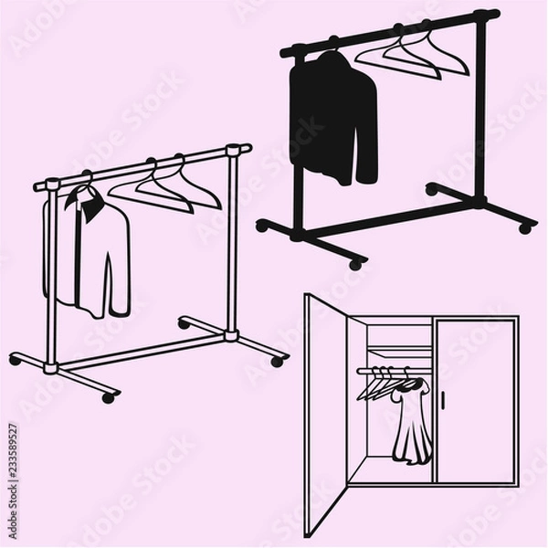 Obraz Mobile wardrobe and wardrobe for clothes 