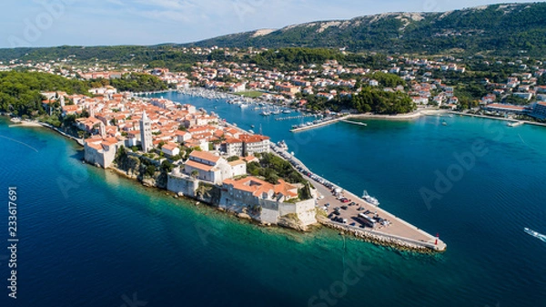 Fototapeta Island of Rab old Town in Croatia