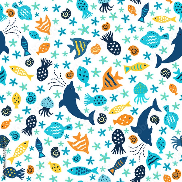 Obraz Sea world pattern