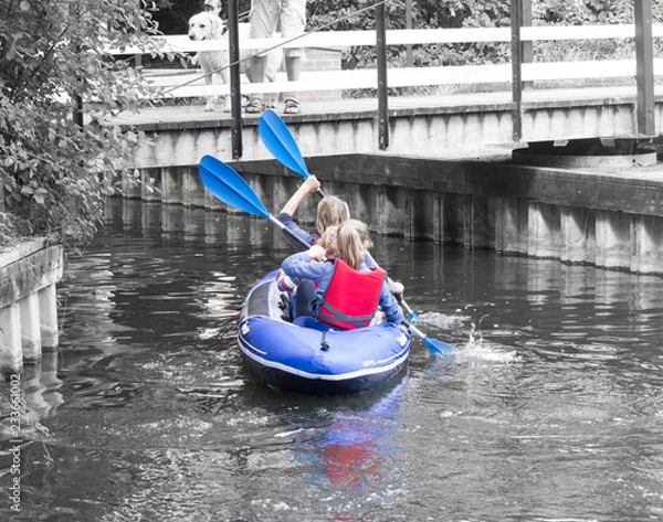 Fototapeta Inflatable canoe