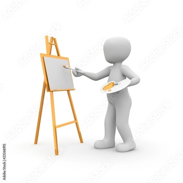 Obraz Künstler, Maler, Staffelei, Platzhalter