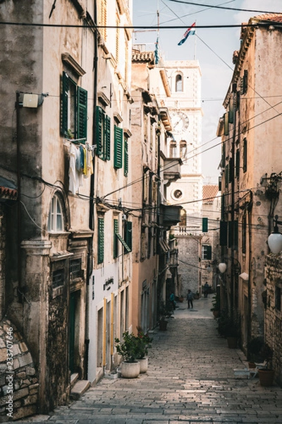 Obraz narrow street in old town