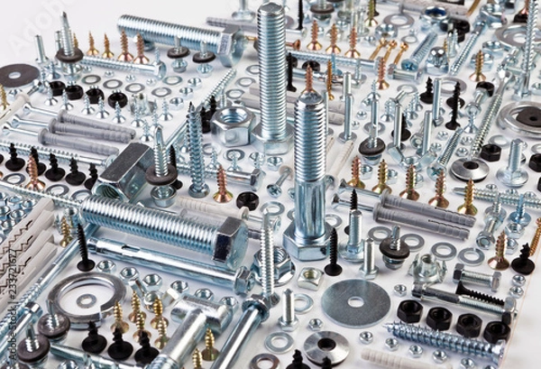 Obraz shers, śruby, piły, zatyczki, kołki, kotwy, zawiasy, zakładki, nity, _33