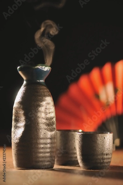 Obraz Sake Jug and Cup.