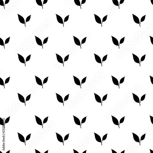 Obraz black and white leaf pattern 