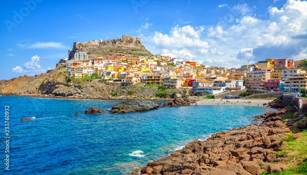 Obraz Castelsardo miasto i gmina na Sardynii, prowincja Sassari, Włochy.