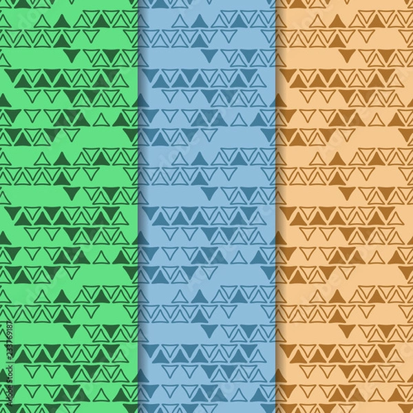 Fototapeta seamless geometric triangle abstract pattern