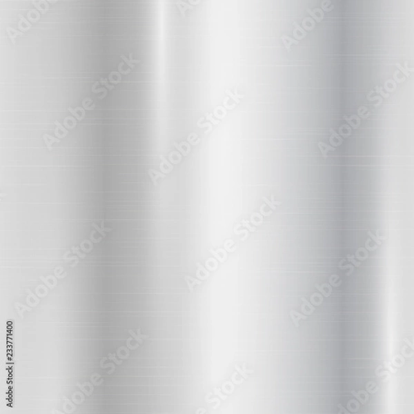Fototapeta Monochromatyczny srebrny gradient z metalową fakturą i jasnymi refleksami
