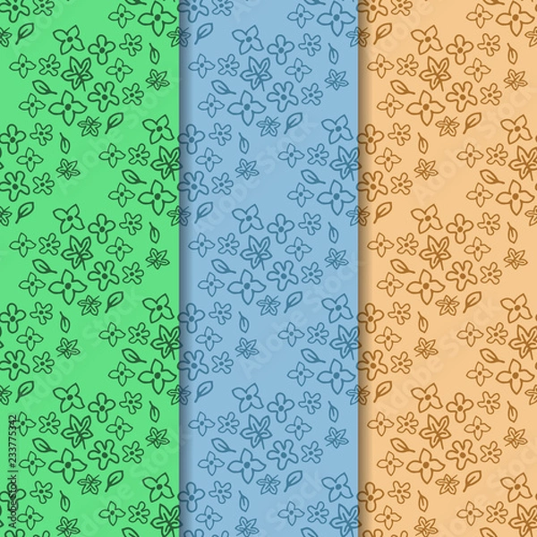 Fototapeta abstract floral seamless pattern with flowers