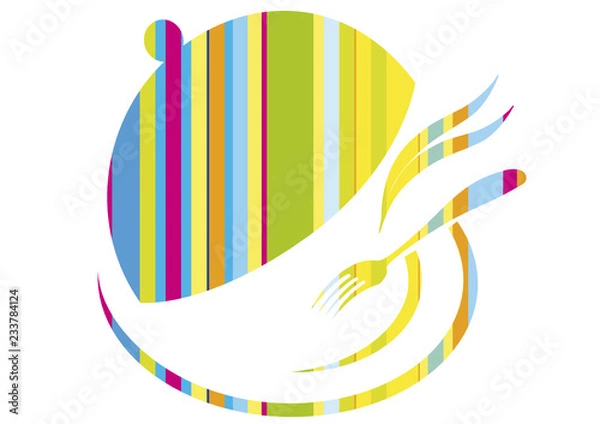 Fototapeta chief cook for a logo, vector illustration