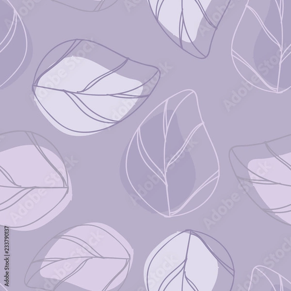 Obraz Vector Lilac Abstract Leaves Seamless Pattern