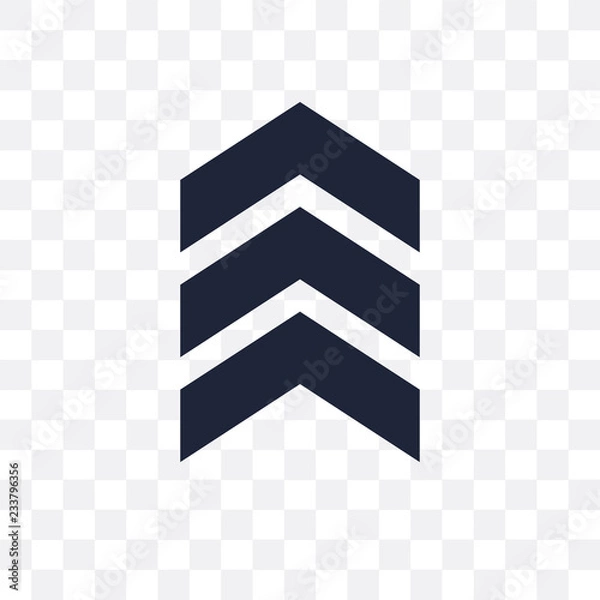 Obraz chevrons transparent icon. chevrons symbol design from Army collection. Simple element vector illustration. Can be used in web and mobile.