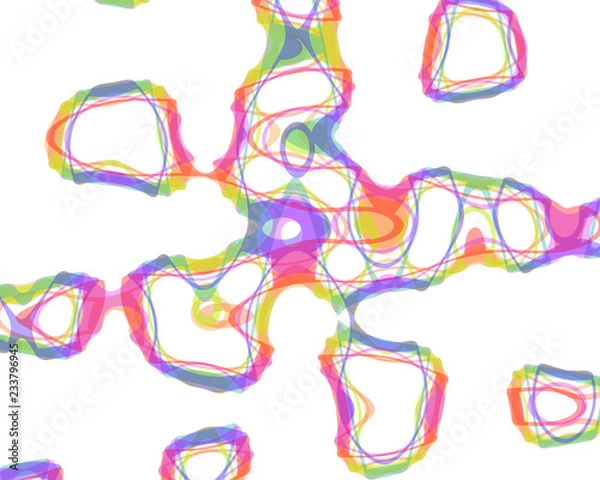 Obraz creative multicolored amorphous spotted abstraction