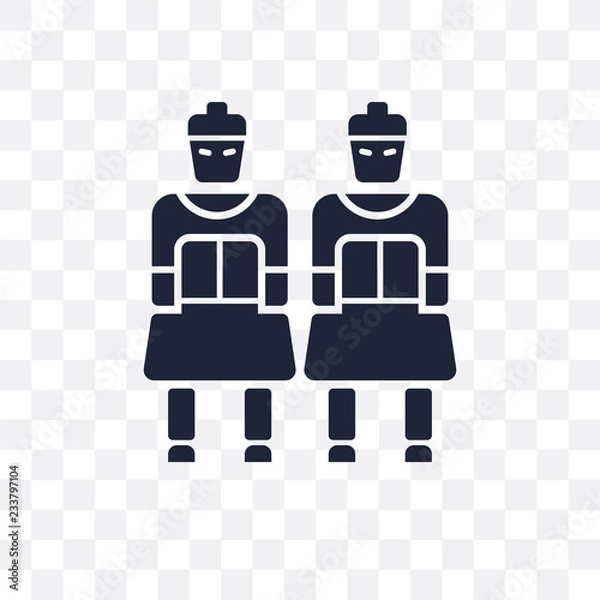 Fototapeta Terracotta transparent icon. Terracotta symbol design from Army collection. Simple element vector illustration. Can be used in web and mobile.