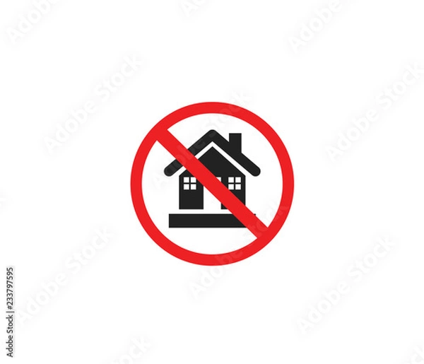 Obraz Home not allow icon
