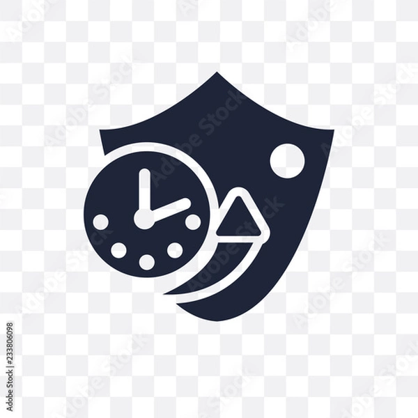 Fototapeta long term protection transparent icon. long term protection symbol design from Insurance collection. Simple element vector illustration. Can be used in web and mobile.