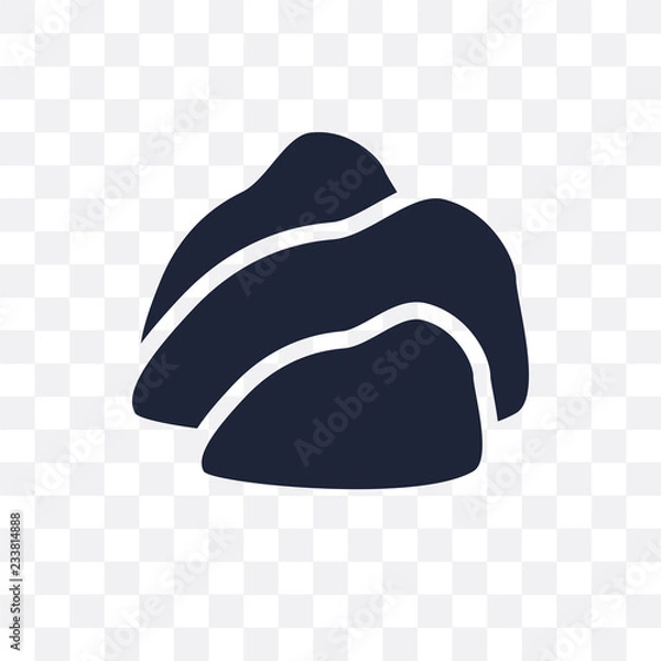 Obraz Cliff transparent icon. Cliff symbol design from Nature collection.